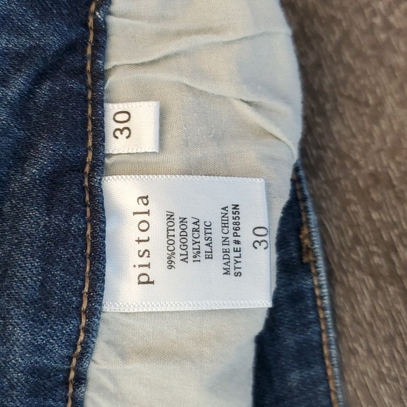 PISTOLA ANAIS ZIP CUFF ANKLE SKINNY JEANS. SZ 30. - Picture 4 of 6